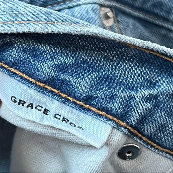 SLVRLAKE Grace Crop Rockaway High Rise Wide Leg Jeans Women’s Size 29 - Picture 8 of 9